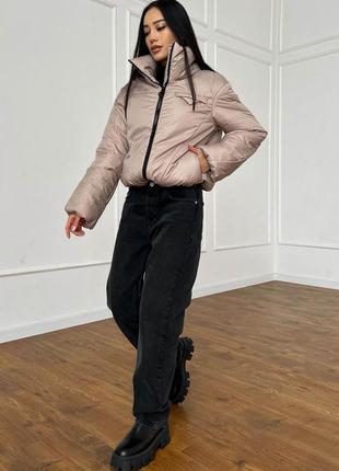 Демісезонна куртка jadone fashion сия s бежева7 фото