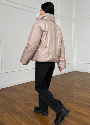 Демісезонна куртка jadone fashion сия s бежева5 фото