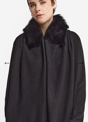 Люкс бренд шарф палантин 100% шерсть хутро єнота falconeri