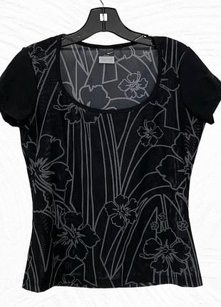 Футболка чорна сітка nike