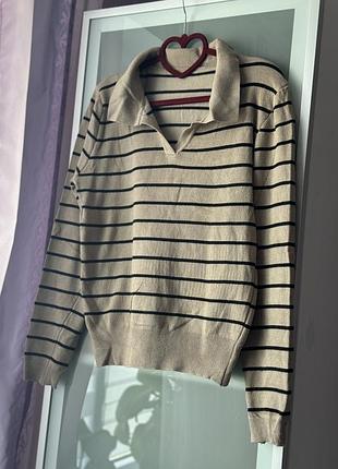 Свитер с воротничком zara