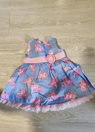 Яскрава сукня для дівчинки на 6- 9 місяців
