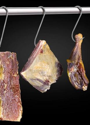 Подвесные крючки для мяса из нержавеющей стали 3 шт.2 фото