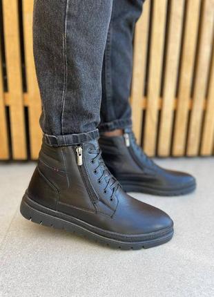 Мужские кожаные ботинки (8025з) 40 vzutik черный (2000002529958)