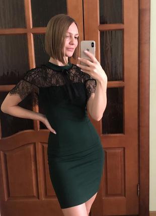 Платье праздничное изумрудное платье новогоднее, корпоративное