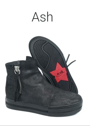 Кожаные женские ботинки ash jay suede platform ankle оригинал