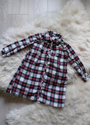 💜💙❤️ симпатичное фланелевое платье gap в клетку