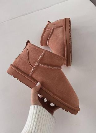 Угги угги угги ugg ultra mini pink suede