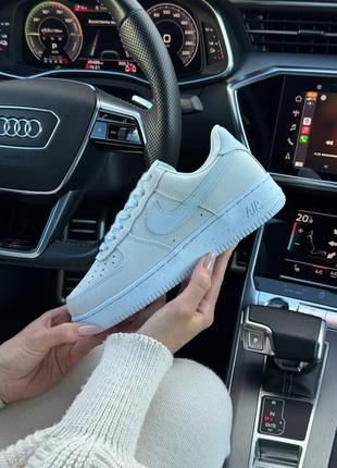 Жіночі кросівки nike air force 1 gray blue1 фото