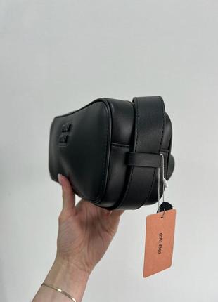❤️ miumiu nappa leather shoulder bag black8 фото