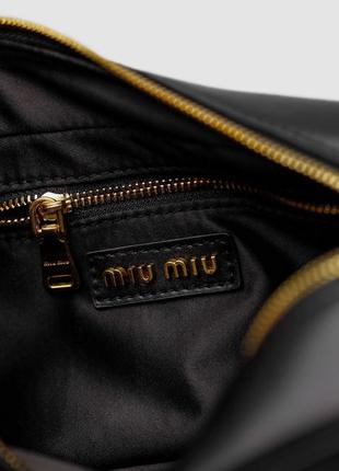 ❤️ miumiu nappa leather shoulder bag black3 фото