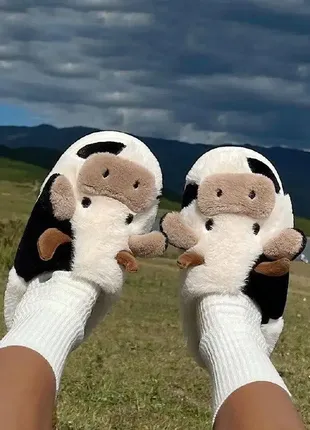 Тапочки игрушки меховые с пушком женские