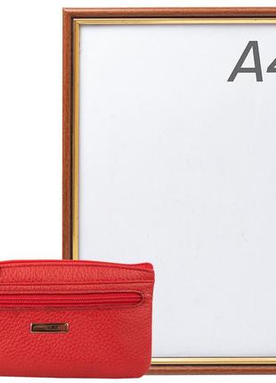 Женская кожаная ключница 13,5х8х1,2 см karya красный (2000002841203)5 фото
