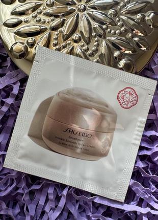 Крем для шкіри навколо очей shiseido benefiance frinkle smoothing eye cream, 1ml3 фото