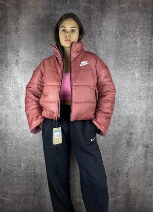 Двостороння курточка nike sportwear мікропуховик тедді