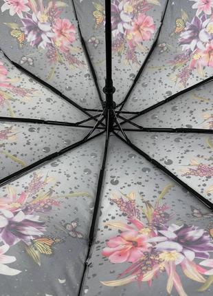 Женский зонт полуавтоматический d=97 см toprain серый (2000002843139)7 фото