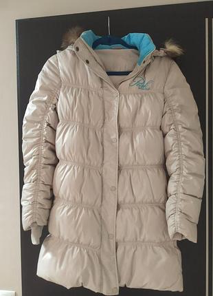 Светло серый женский укороченный теплый пуховик женский спортивный на пуху peak