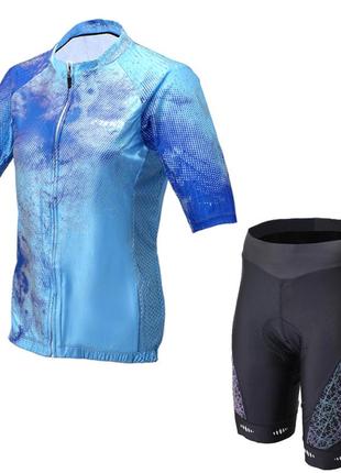 Вело костюм для женщин x-tiger xm-dbt-302 blue l велоформа кофта+шорты (k-1502s)