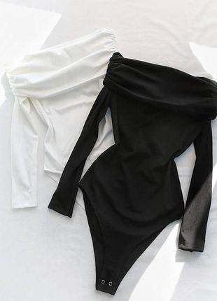 Базовий якісний боді з довгим рукавом на кнопках знизу