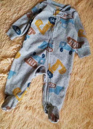 Флісовий чоловічок новорічний сліп піжама2 фото