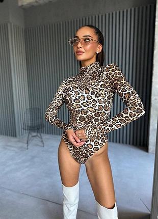 Боди лео-черный боди черный леопард