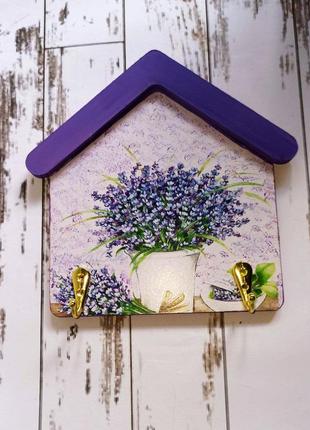 Вішалка-будиночок ′лаванда′ у стилі прованс,для прихваток, рушників