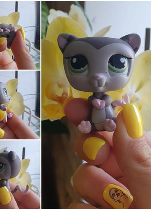 Игрушка lps, lps littlest pet shop gray possum opossum #1015 special edition