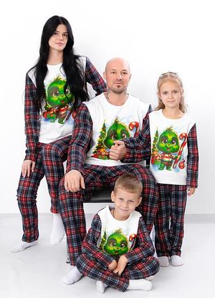 Новогодняя пижама с начесом, новогодняя пижама гренч, новогодняя пижама детская подростковая, новогодняя пижама с начесом, пижама фемили лук