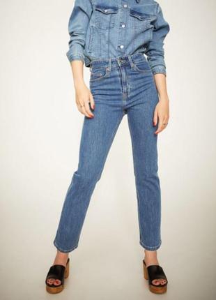 Джинси h&m slim high ankle 38 синій