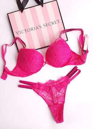 Комплект белья двойной пушап victoria's secret виктория сикрет оригинал