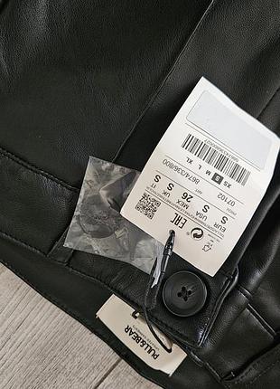 Стильные штаны брюки прямого кроя и эко кожи bershka8 фото