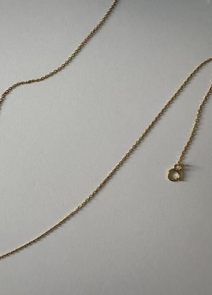 Подвес круассан, цепочка на шею тоненький серебро