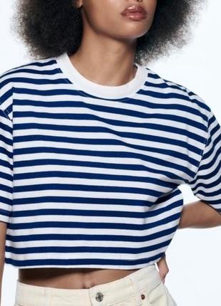 Топ в смужку zara,p.m