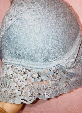 Бюстгальтер-бралетт pink victoria’s secret high neck push up floral lace bralette3 фото