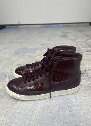 Nike blazer кеды трендовый бордовый цвет бургунди