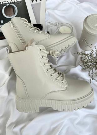 Черевики бежеві (хутро)