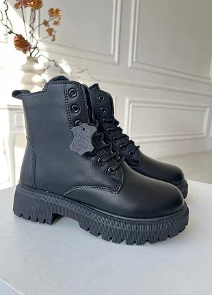 Ботинки черные (мех)