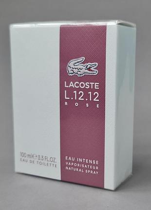 Lacoste l.12.12 rose eau intense 100 мл для женщин (оригинал)
