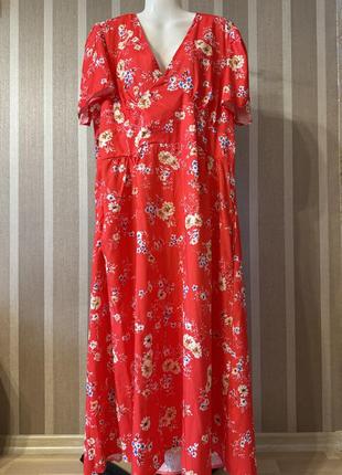🥰 длинное платье в цветочный принт miss look 3xl