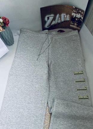 Женские серые брюки на флисе elle 🩶