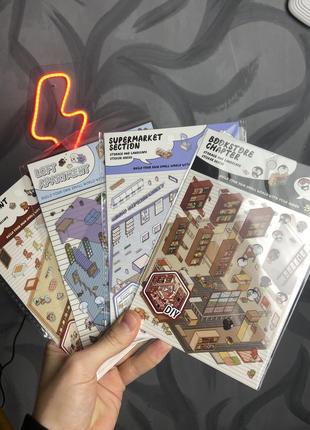 Наклейки стікери 3d зроби сам diy кімната 8 видів stickers