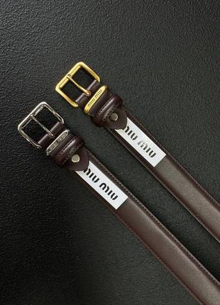 Кожаный ремень miu miu
