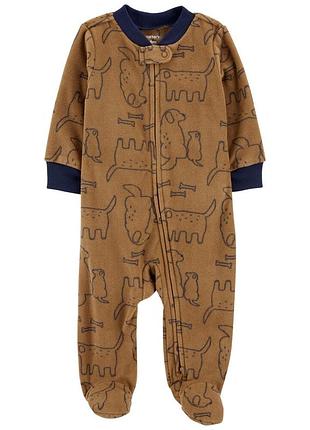 Carters флисовый человечек картерс слип поддева пижама собачки