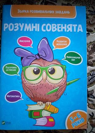 Збiрка розвивальних завдань«розумні совенята 5-6 років», 48 стор.