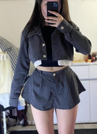 Костюм. сорочка, спідниця-шорти