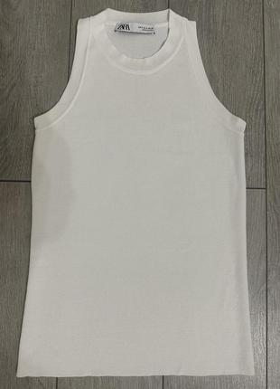 Топ майка молочного кольору zara, розмір s