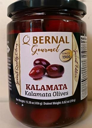 Оливки каламата бернал bernal kalamata 436 гр