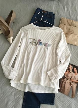 Фактурный молочный лонгслив disney