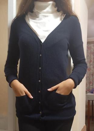Кофта кашемировая синяя zara