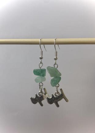 Серьги из нефрита 💚